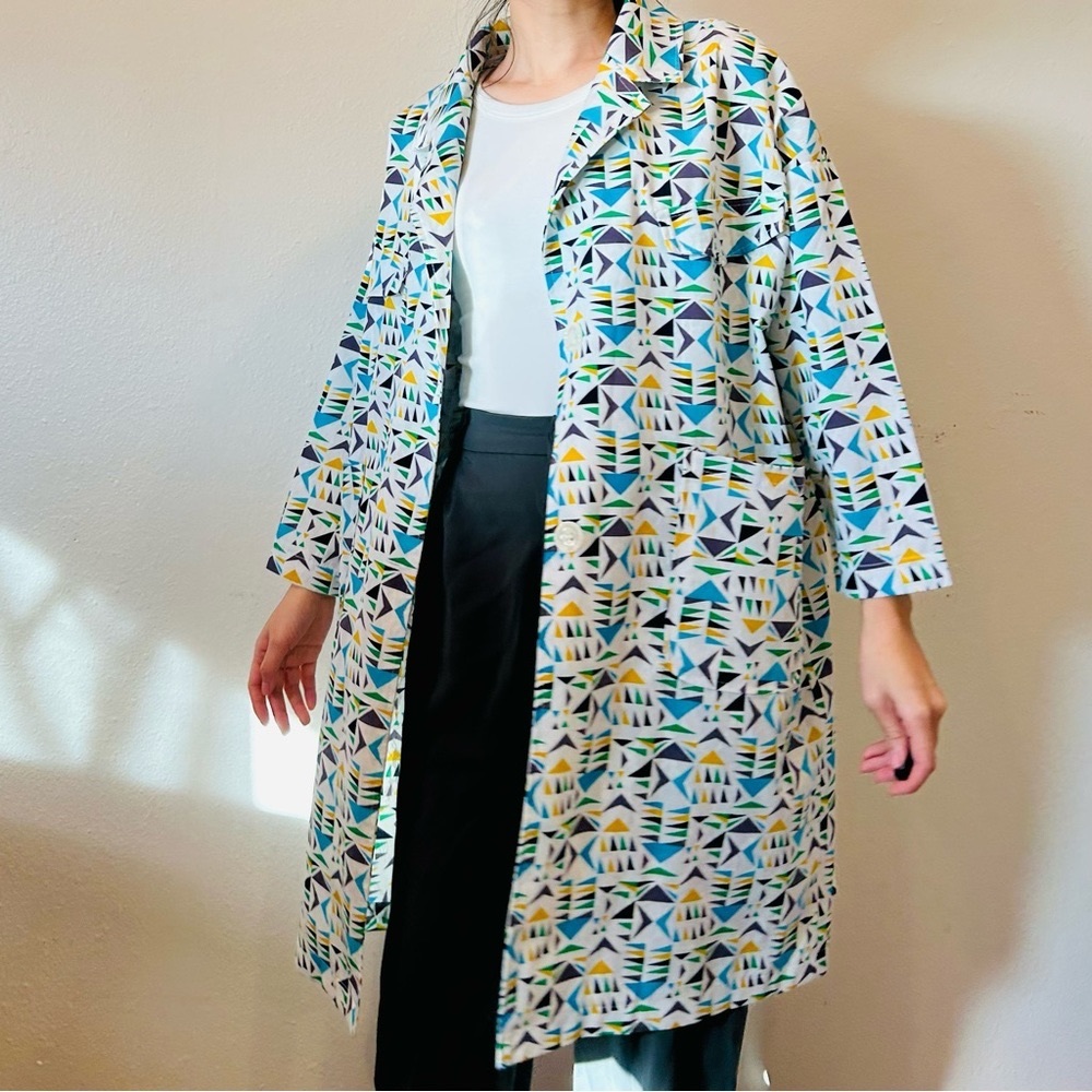 Colorful geometric pattern kimono style